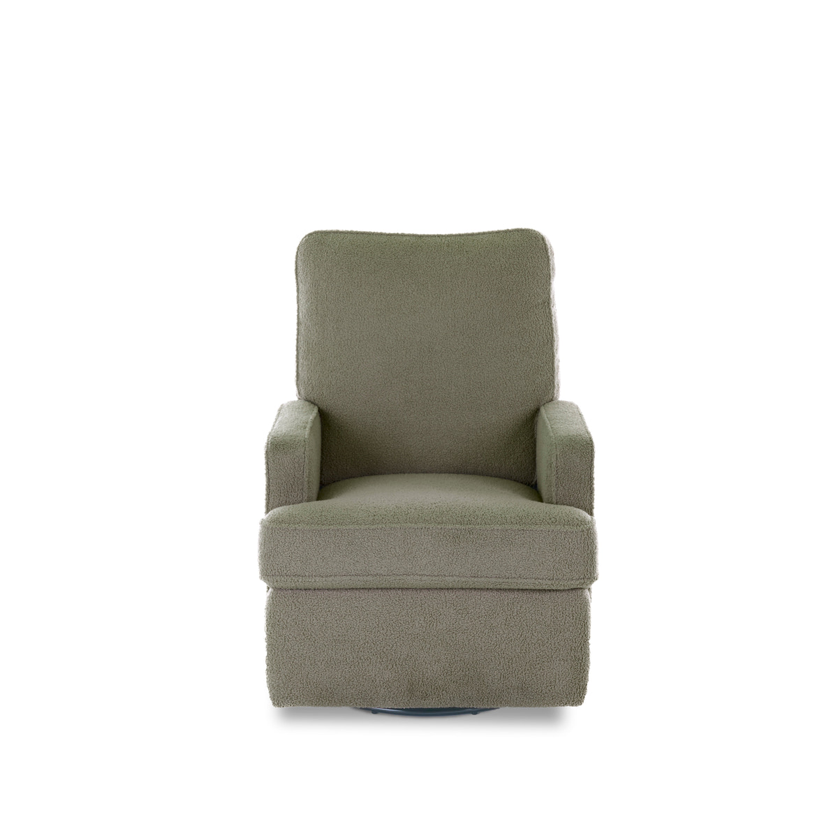 Madison Swivel Glider Recliner Nursing Chair – Teddy Olive | 360° Swivel Reclining Nursery Chair