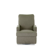 Madison Swivel Glider Recliner Nursing Chair – Teddy Olive | 360° Swivel Reclining Nursery Chair