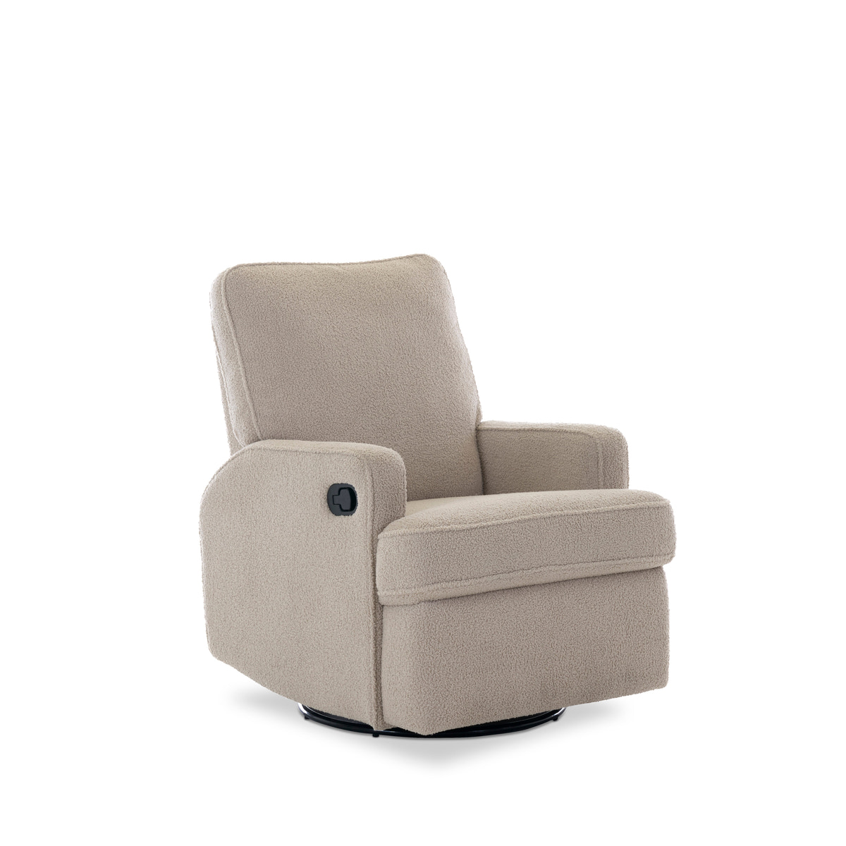 Madison Swivel Glider Recliner Nursing Chair – Teddy Truffle | 360° Swivel Reclining Nursery Chair
