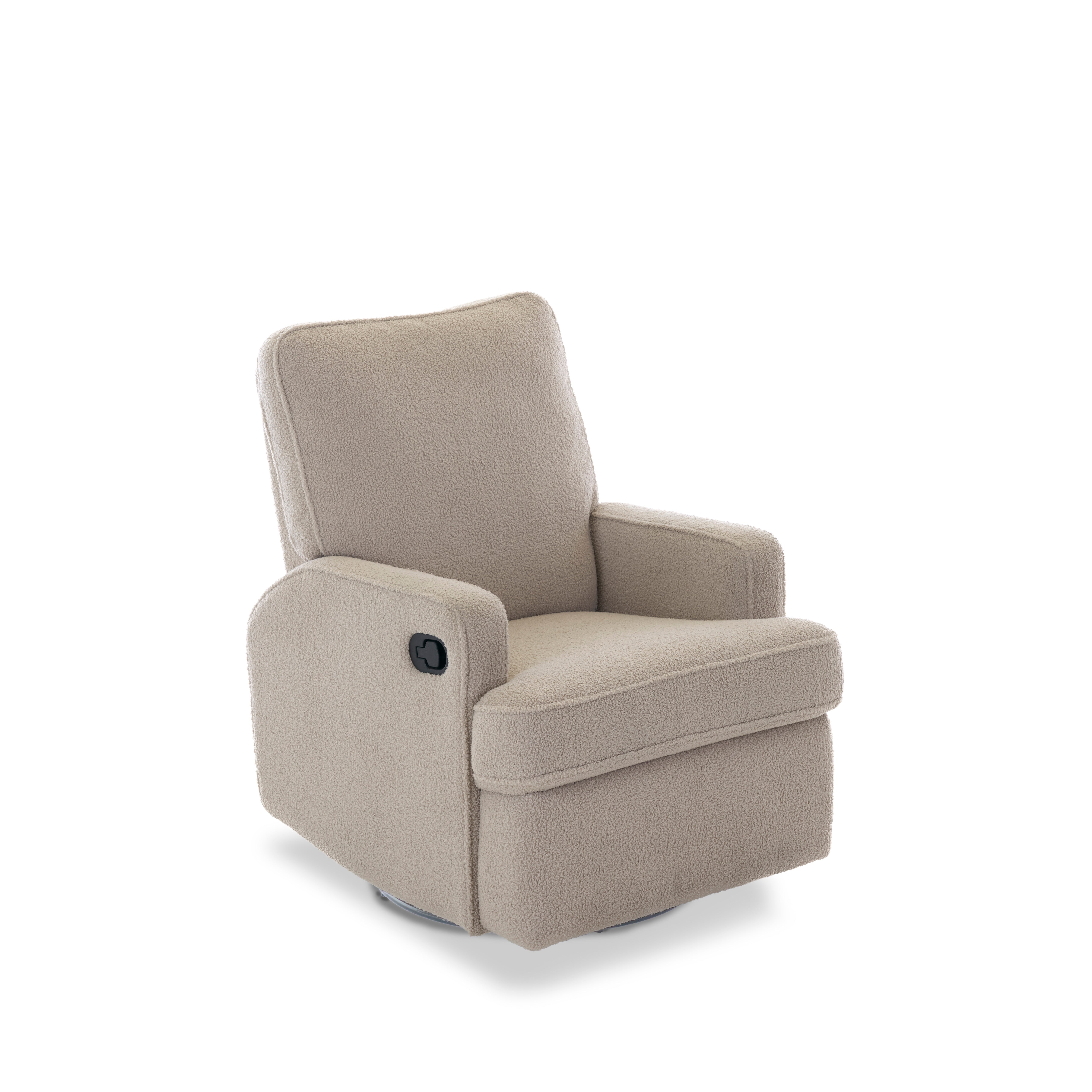 Madison Swivel Glider Recliner Chair - Teddy Fabric Truffle