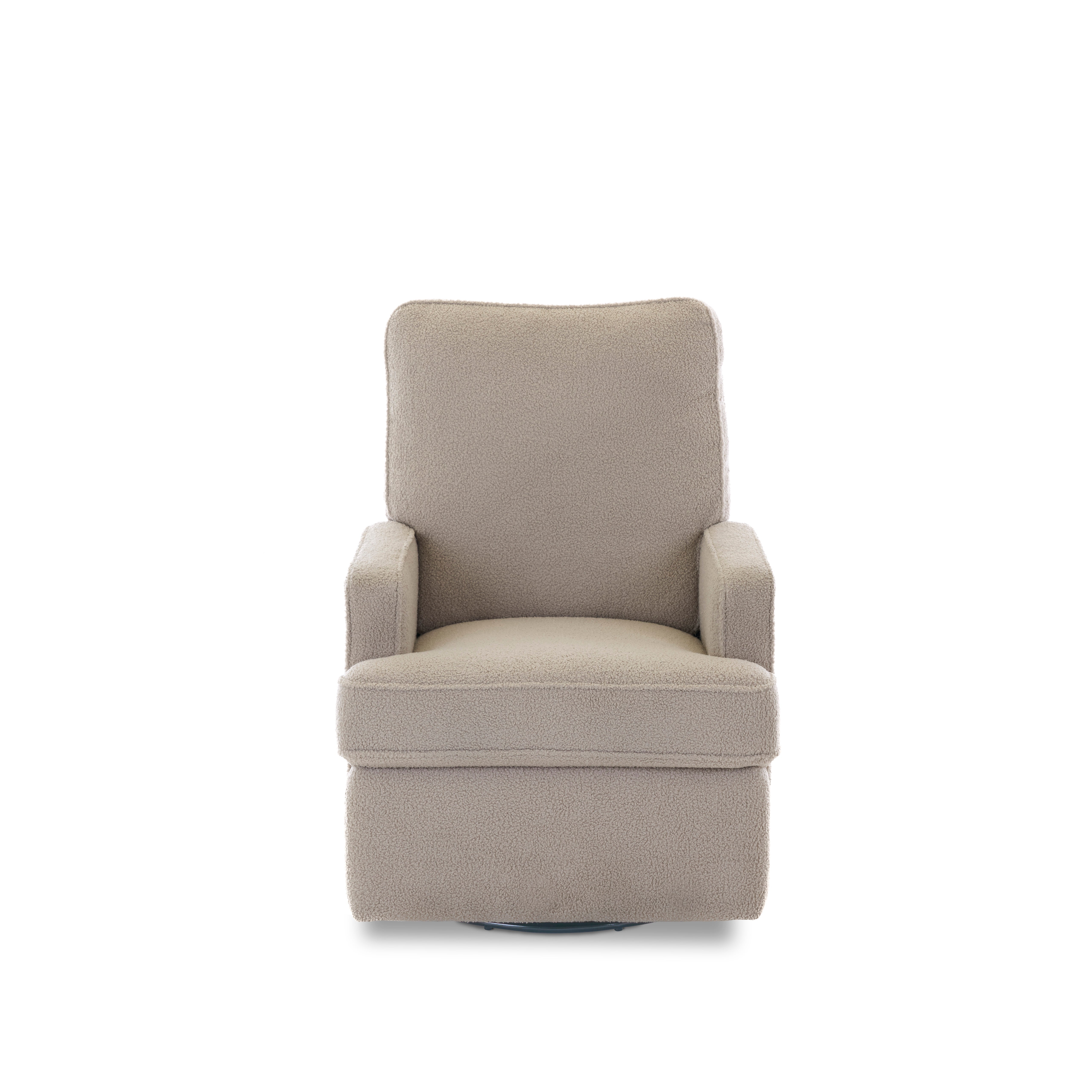 Madison Swivel Glider Recliner Chair - Teddy Fabric Truffle