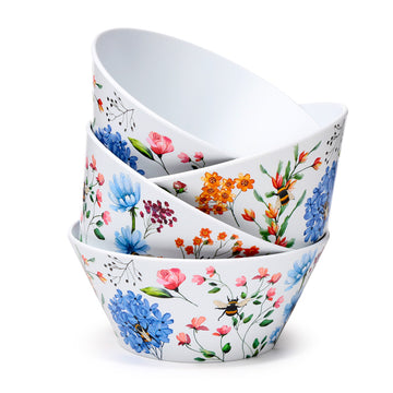 Recycled RPET Set of 4 Picnic Bowls - Nectar Meadows