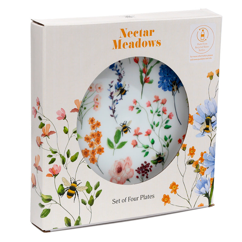 Recycled RPET Set of 4 Picnic Plates - Nectar Meadows
