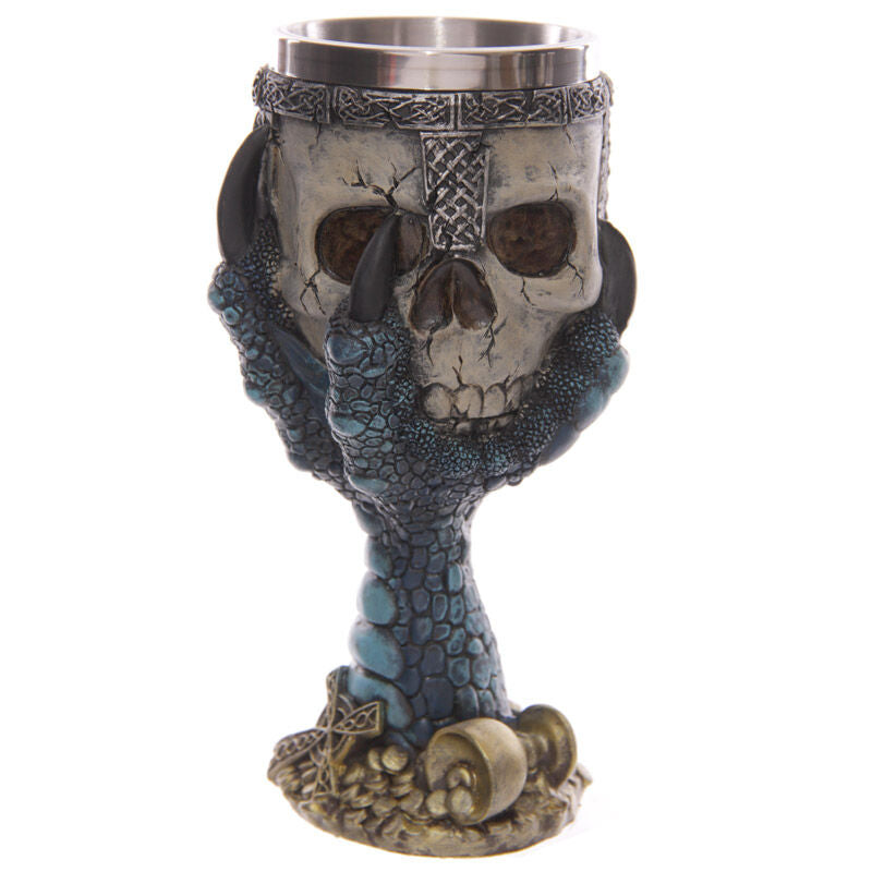 Decorative Goblet - Dragons Claw & Warrior Skull