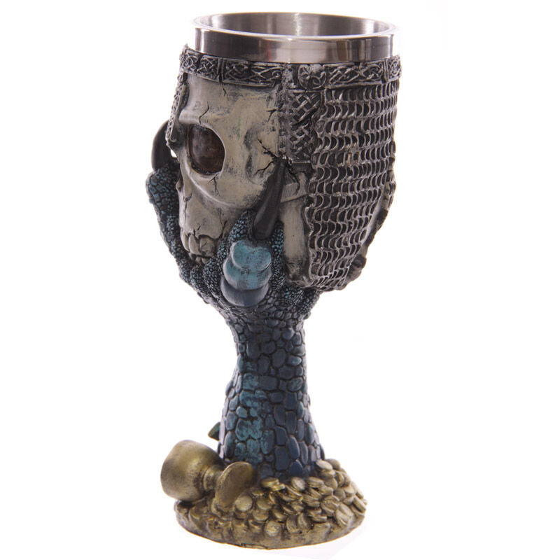 Decorative Goblet - Dragons Claw & Warrior Skull