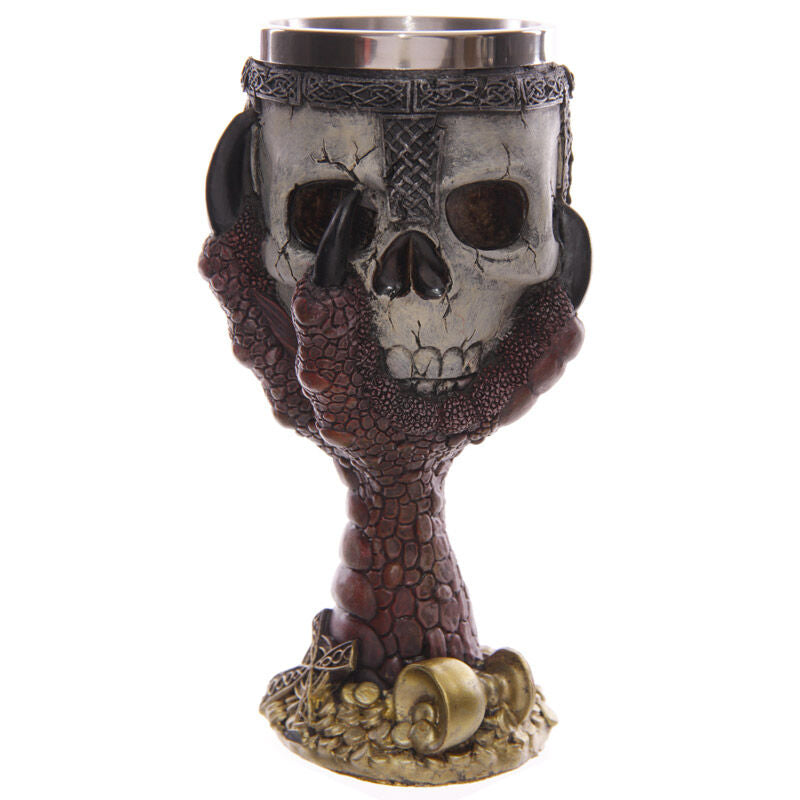Decorative Goblet - Dragons Claw & Warrior Skull