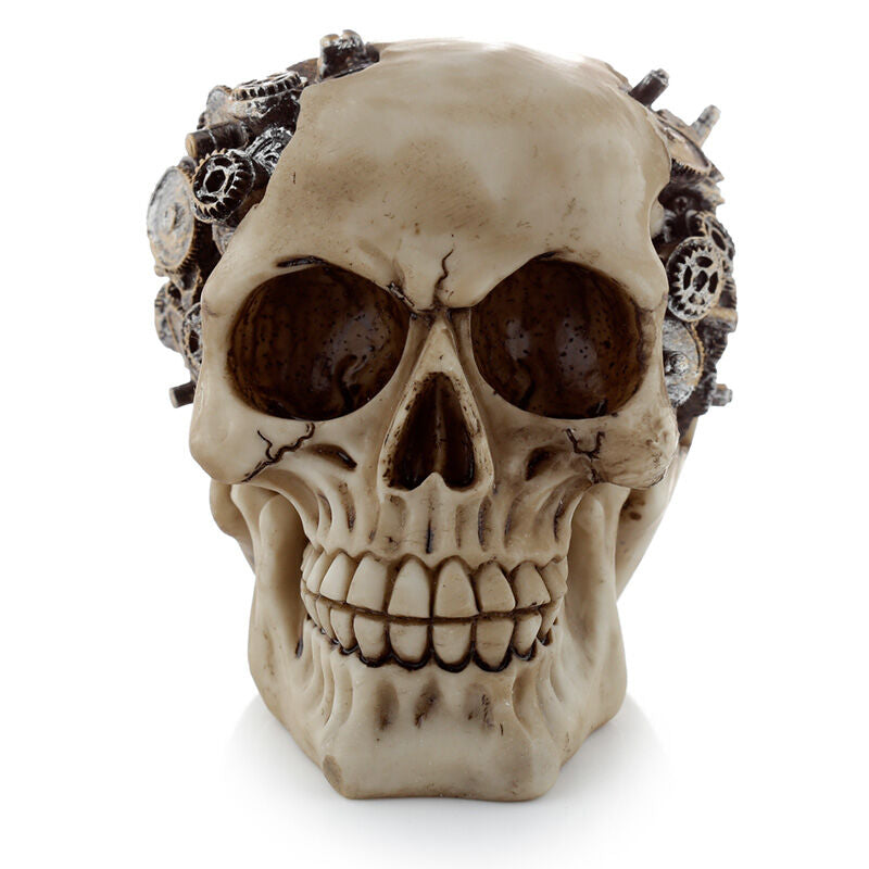 Fantasy Steampunk Skull Ornament - Cogs and Gears