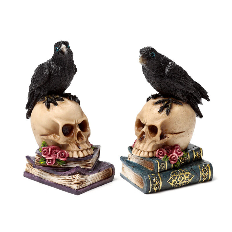 Decorative Ornament - Crow on Skull & Books