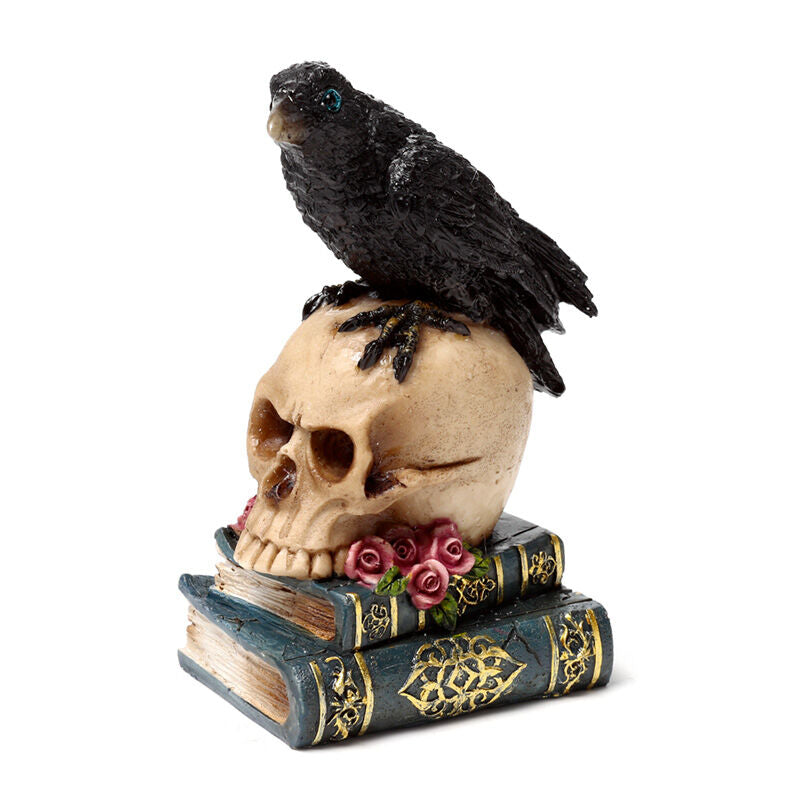 Decorative Ornament - Crow on Skull & Books