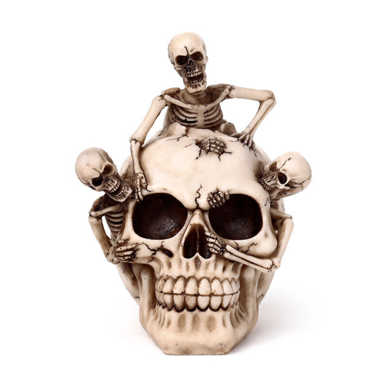 Decorative Ornament - Skull with Bursting Skeletons