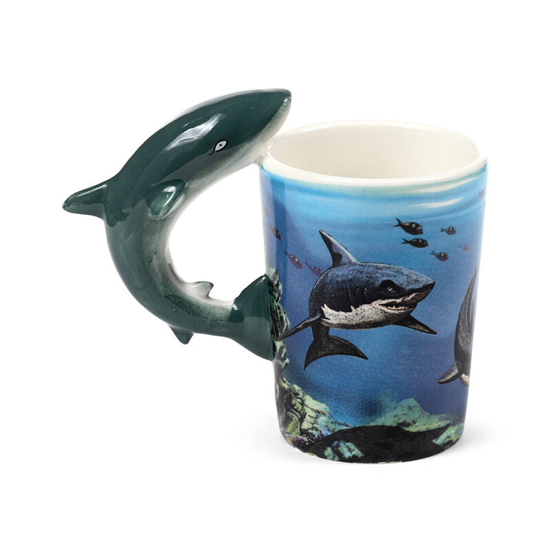 Shaped Handle Ceramic Mug - Lisa Parker Shark
