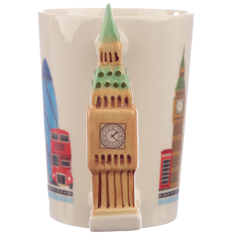 Shaped Handle Ceramic Mug - London Souvenir Big Ben