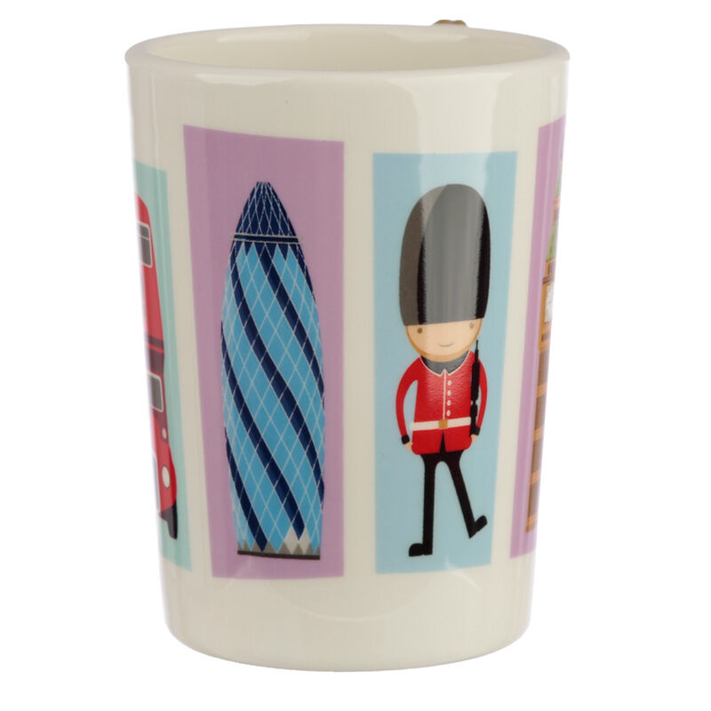 Shaped Handle Ceramic Mug - London Souvenir Queen