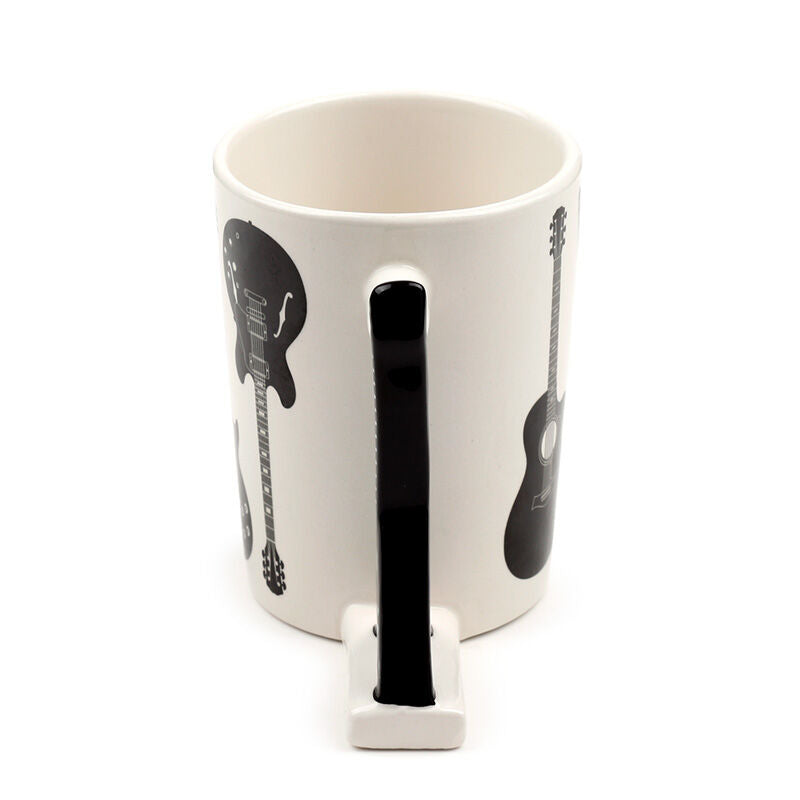 Shaped Handle Ceramic Mug - Headstock Rock Guitar