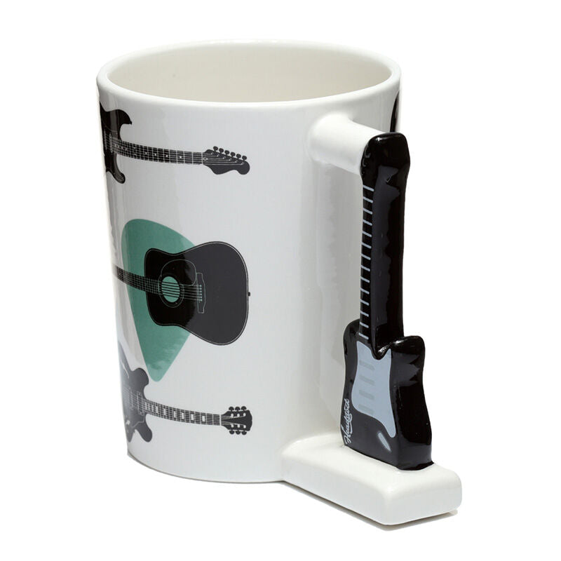 Shaped Handle Ceramic Mug - Headstock Guitar