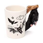 Shaped Handle Ceramic Mug - Bat