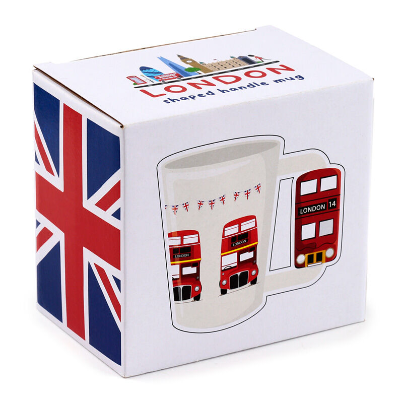 Shaped Handle Ceramic Mug - London Icons Red Routemaster Bus