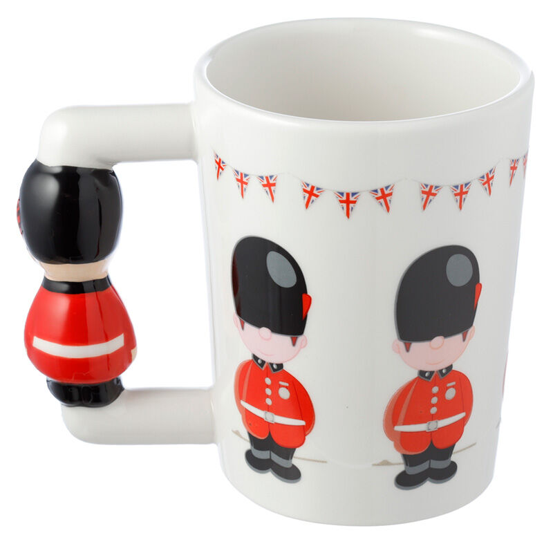 Shaped Handle Ceramic Mug - London Icons London Guardsman