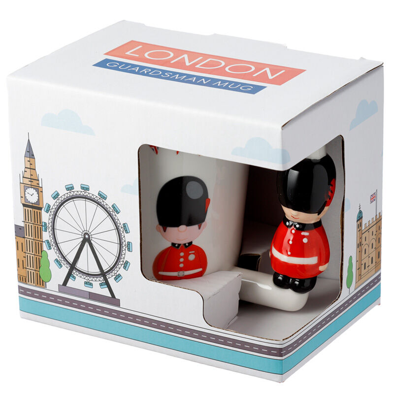 Shaped Handle Ceramic Mug - London Icons London Guardsman