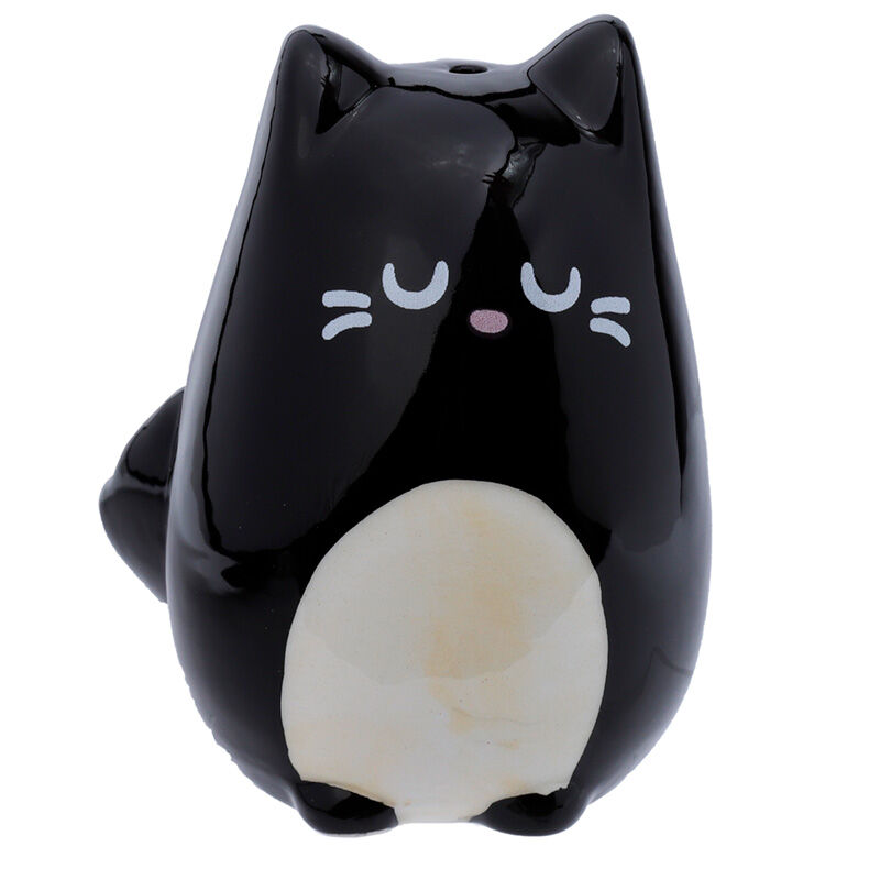 Ceramic Salt & Pepper Set - Feline Fine Black & Grey Cats