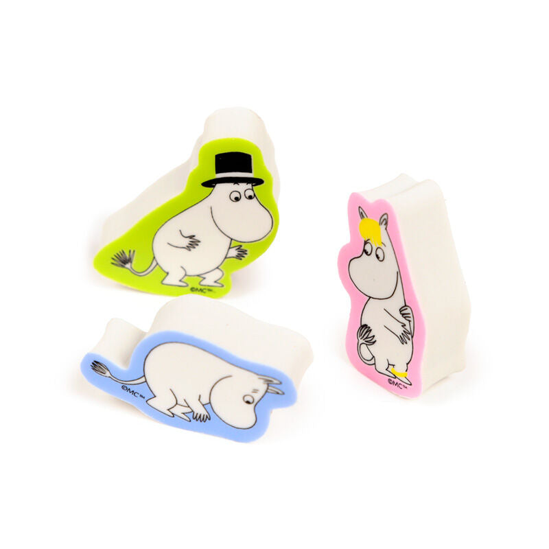 Eraser 3 Piece Set - Moomin Garden