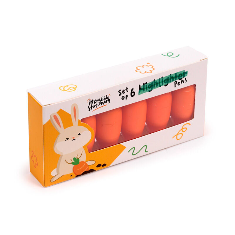 Shaped Highlighter Set of 6 - Carrot