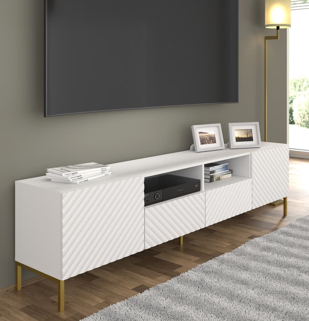 Surf TV Cabinet 200cm - White / Living Room