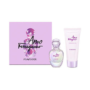 Salvatore Ferragamo Amo Ferragamo Flowerful Gift Set 50ml EDT Spray + 100ml Body Lotion
