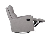 Savannah Swivel Glider Recliner Nursing Chair – Pebble | 360° Swivel Reclining Nursery Chair