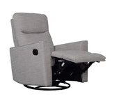 Savannah Swivel Glider Recliner Nursing Chair – Pebble | 360° Swivel Reclining Nursery Chair