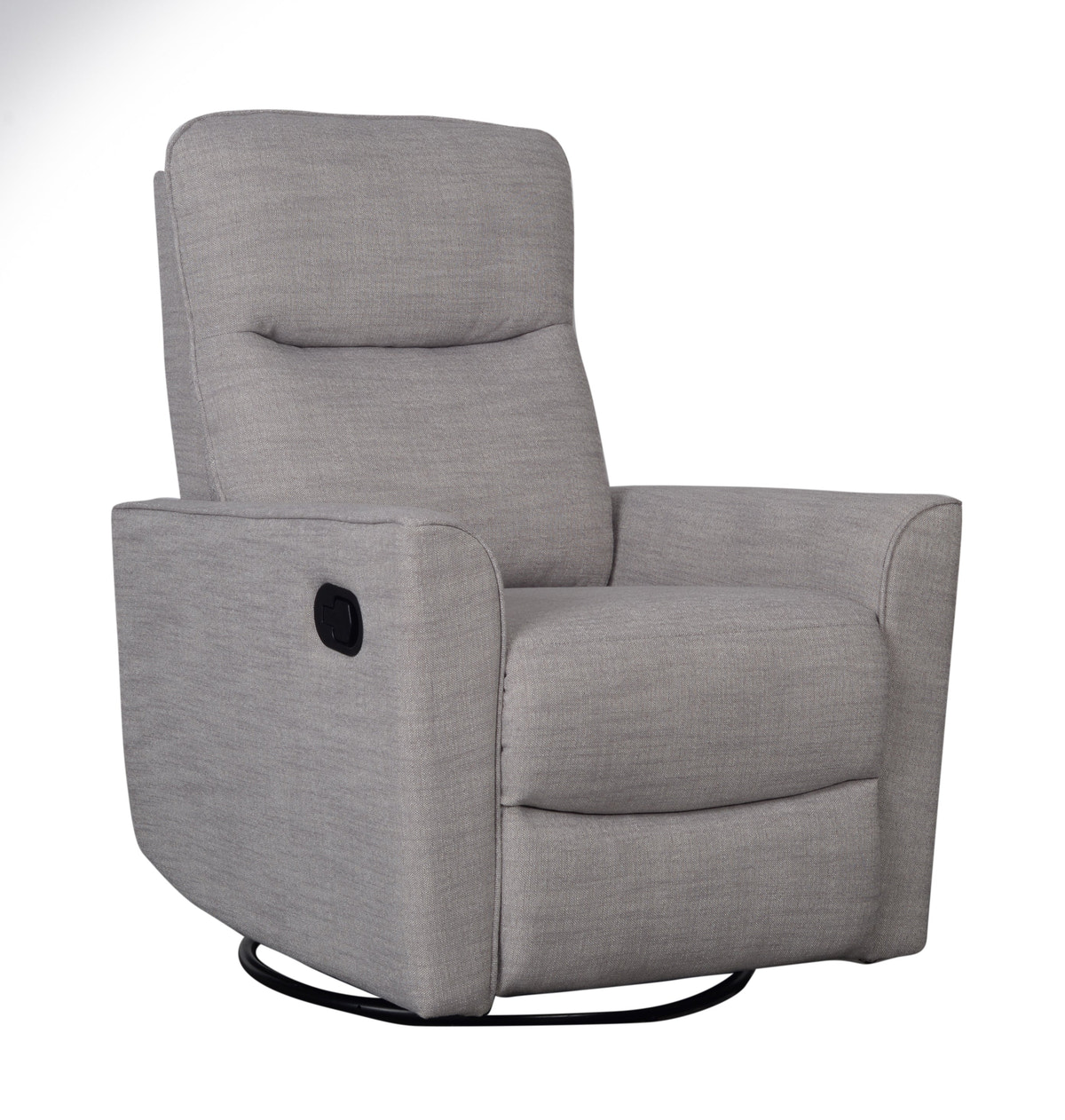 Savannah Swivel Glider Recliner Nursing Chair – Pebble | 360° Swivel Reclining Nursery Chair