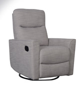 Savannah Swivel Glider Recliner Nursing Chair – Pebble | 360° Swivel Reclining Nursery Chair