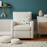 Madison Bouclé Swivel Glider Nursing Chair – 360° Swivel
