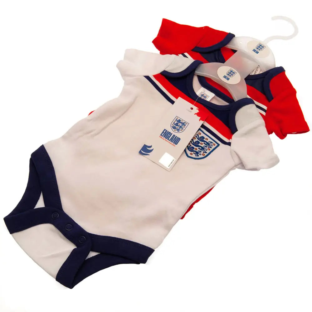 England FA 2 Pack Bodysuit 82 Retro 6-9 Mths - Bodysuits & Sleepsuits