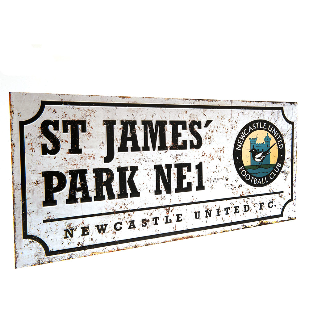 Newcastle United FC Street Sign Retro