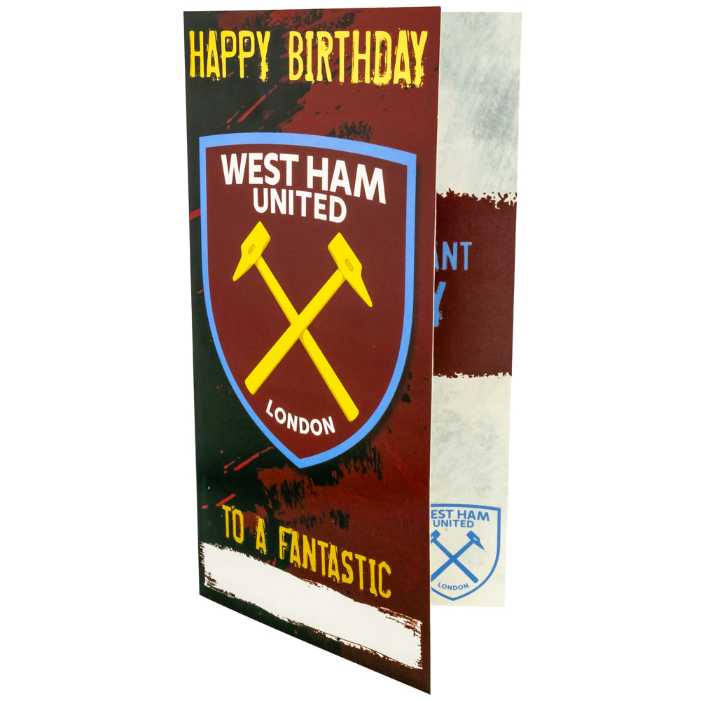 West Ham United FC Personalised Birthday Card - Cards & Gift Wrap