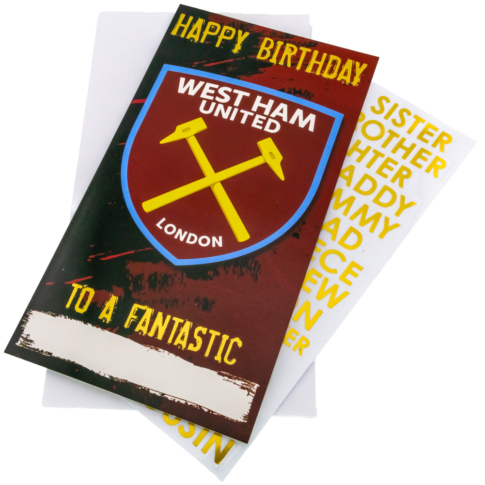 West Ham United FC Personalised Birthday Card - Cards & Gift Wrap