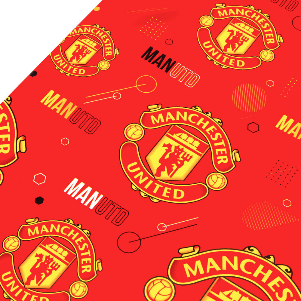 Manchester United FC Text Gift Wrap - Cards &