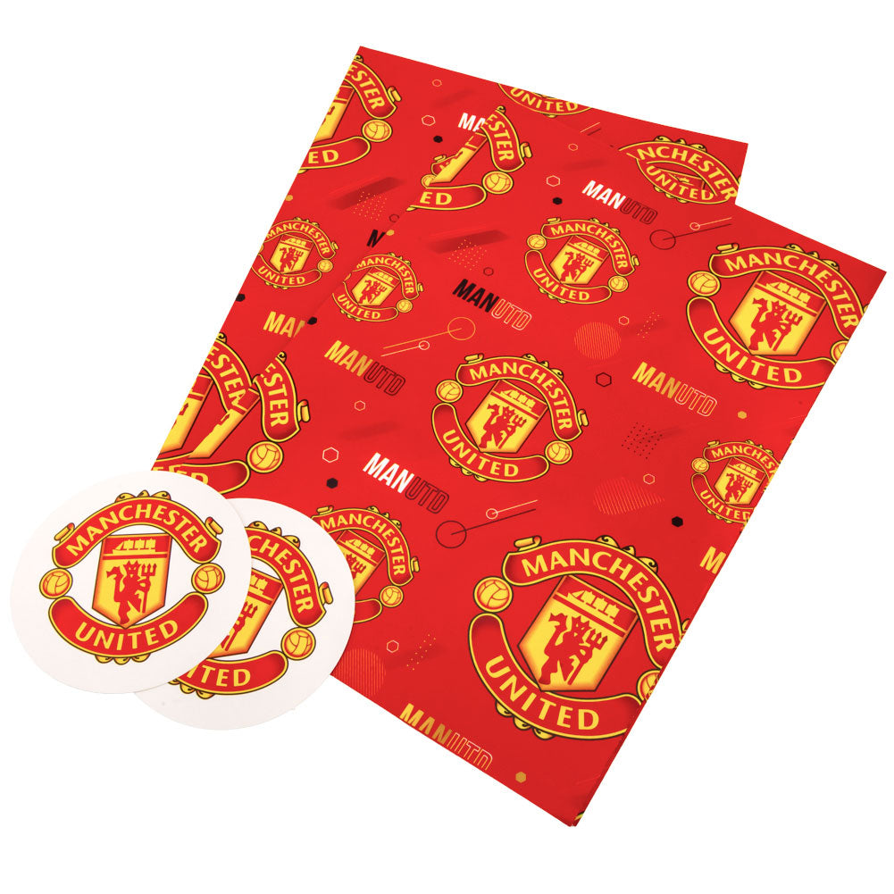 Manchester United FC Text Gift Wrap - Cards &