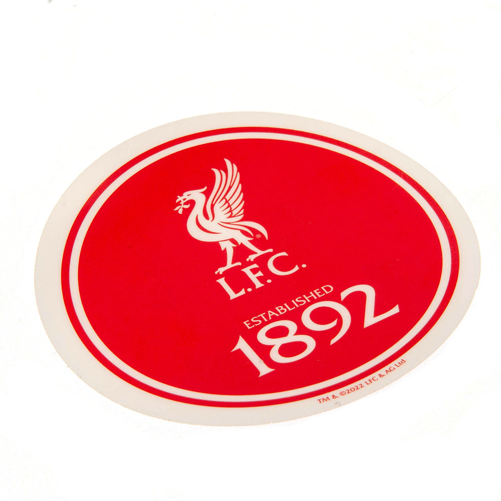 Liverpool FC Single Car Sticker EST - Officially licensed merchandise.