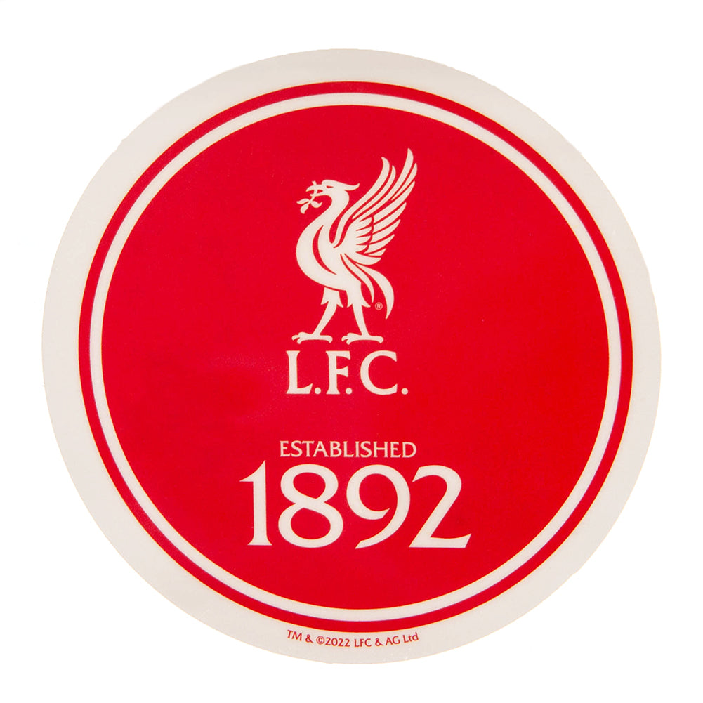 Liverpool FC Single Car Sticker EST - Officially licensed merchandise.
