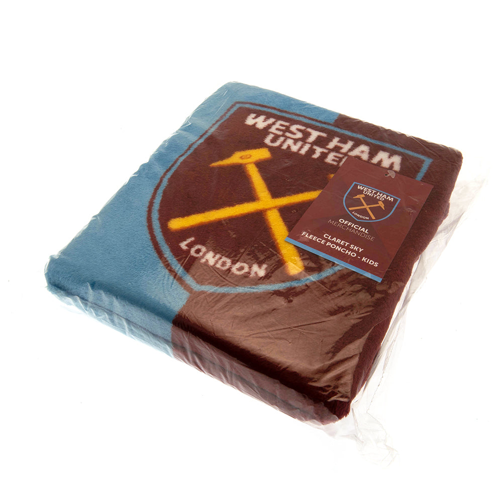 West Ham United FC Poncho Blanket Kids - Blankets
