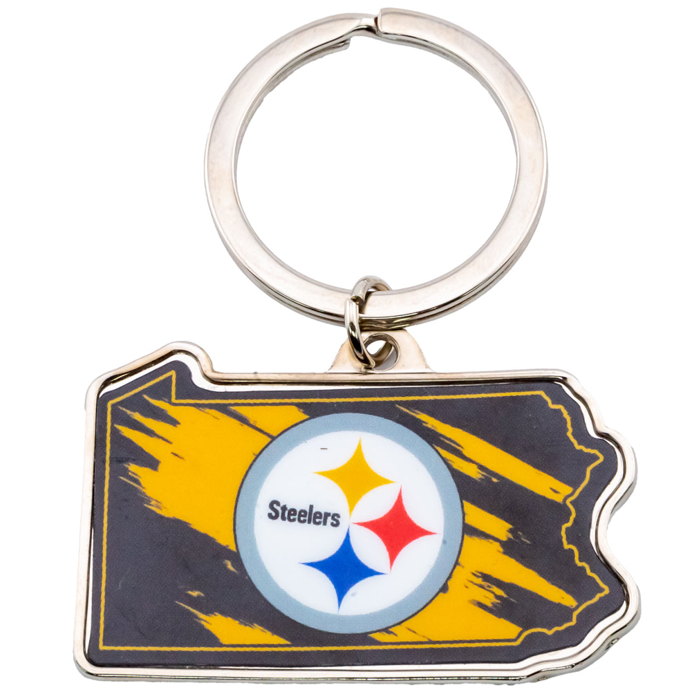 Pittsburgh Steelers State Shape Keyring - Keyrings
