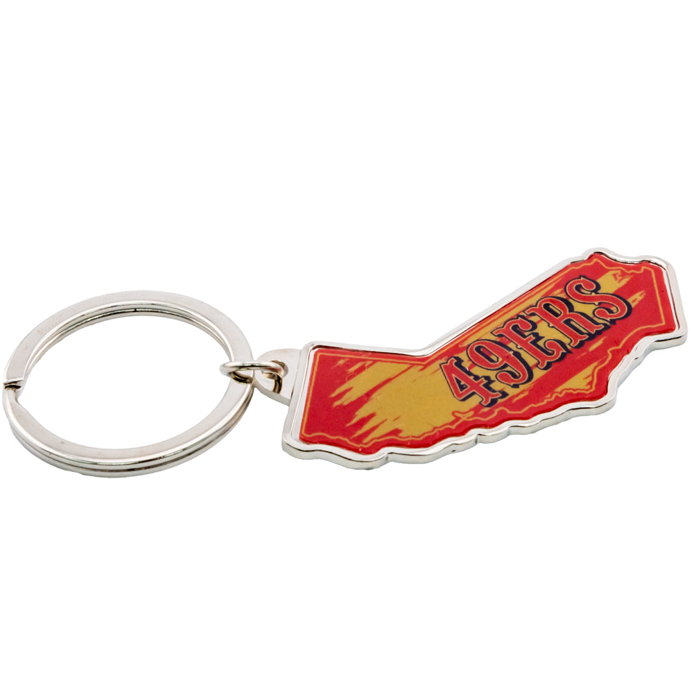 San Francisco 49ers State Shape Keyring - Keyrings
