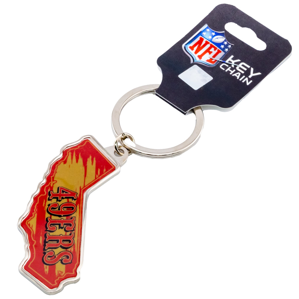 San Francisco 49ers State Shape Keyring - Keyrings