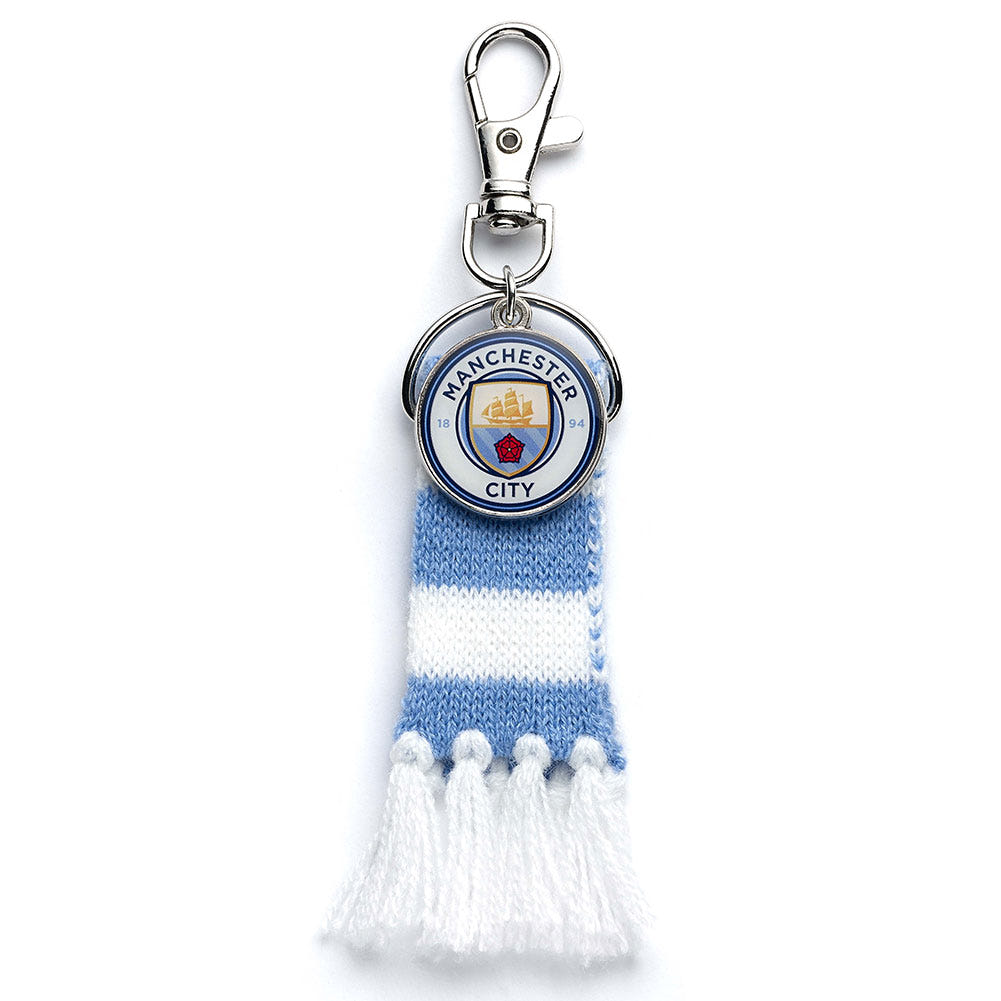 Manchester City FC Blue Bar Scarf Bag Charm Official Merchandise