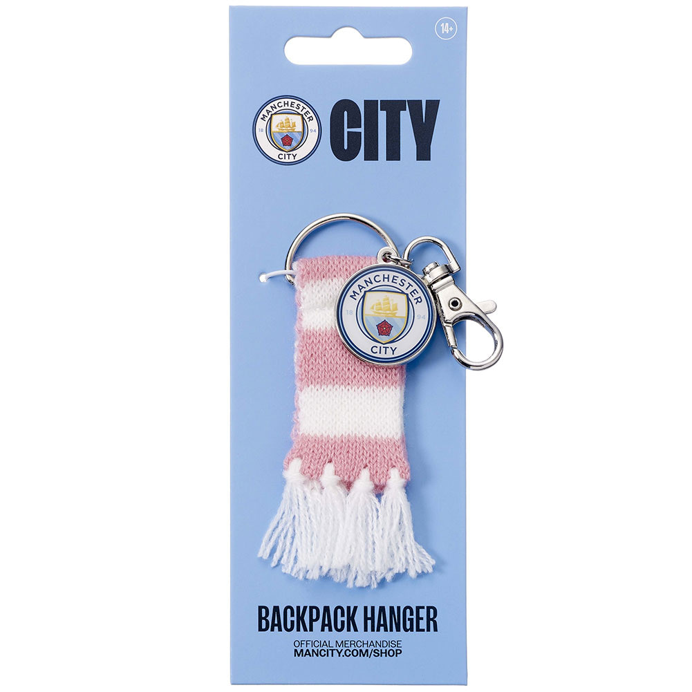 Manchester City FC Pink Bar Scarf Bag Charm Accessory