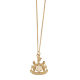 Newcastle United FC 18ct Gold Plated Silver Pendant Chain