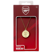 Arsenal FC Gold Finish Crest Necklace