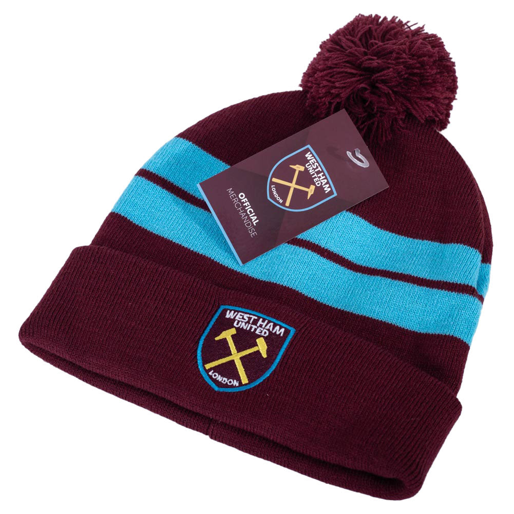 West Ham United FC Bar Knit Ski Hat